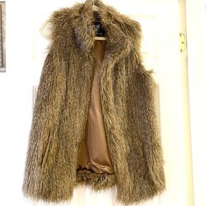 Rachel Zoe Brown Faux Fur Vest
